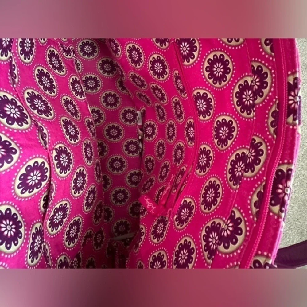 Vera Bradley Plum Crazy Quilted Tote Bag Pink‎ Purple Paisley Shoulder Bag